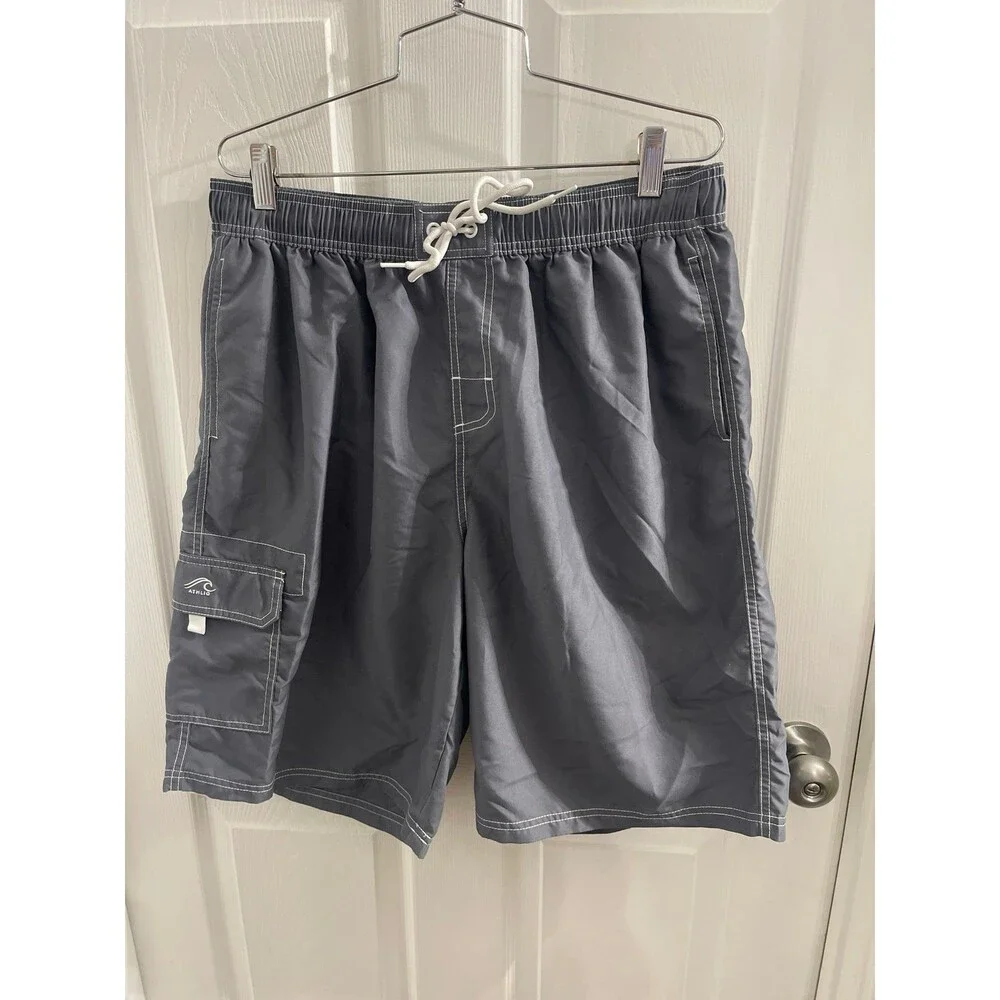 Athlio Men’s Swimming Trunks Gray Size XL New Without Tags